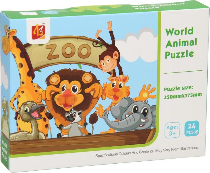 Actual product image Puzzle Zoo, 24 pieces. (24 pieces)