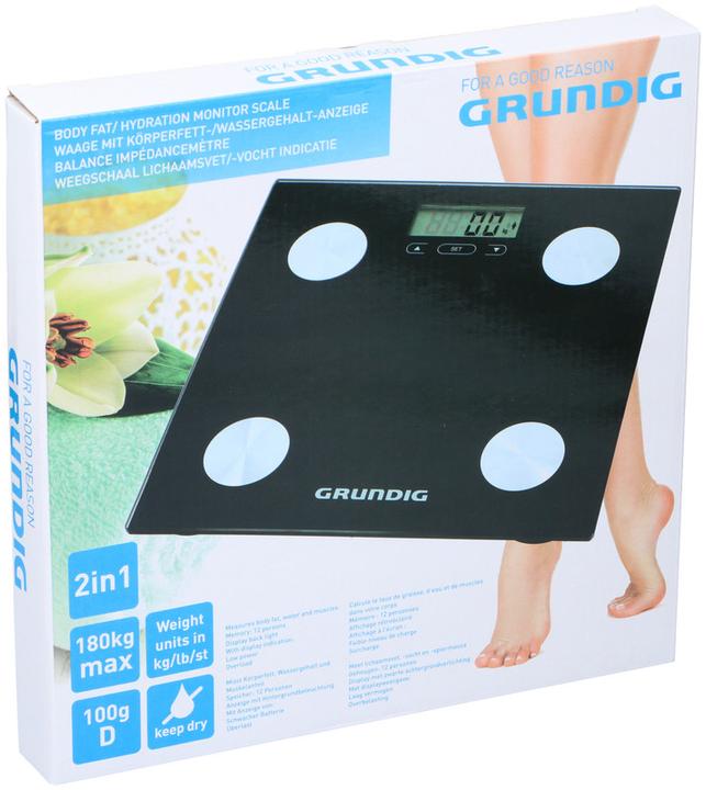Actual product image Grundig elektroniczna waga łazienkowa, analiza masy ciała, BMI, do 180 kg (180 kg)