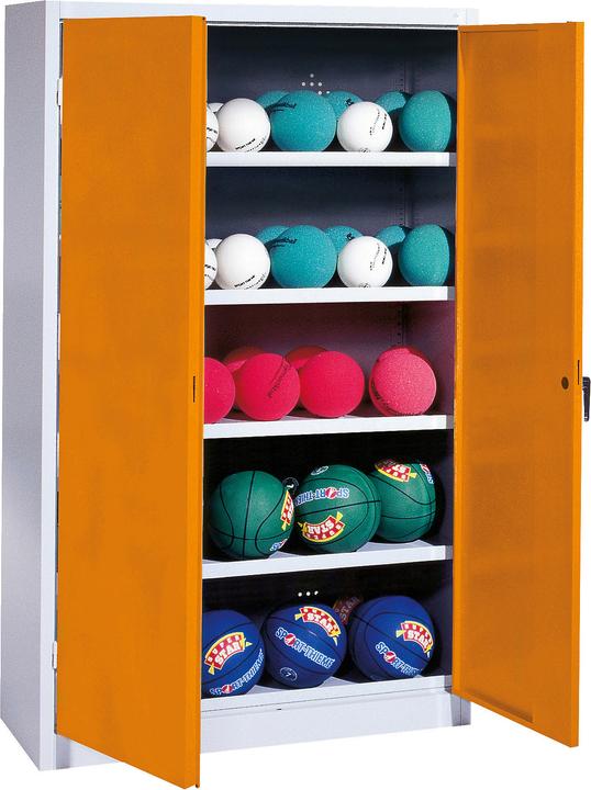 C+P Ballschrank (HxBxT: 195x150x50 cm, mit Vollblech-Flügeltüren, Typ 3)