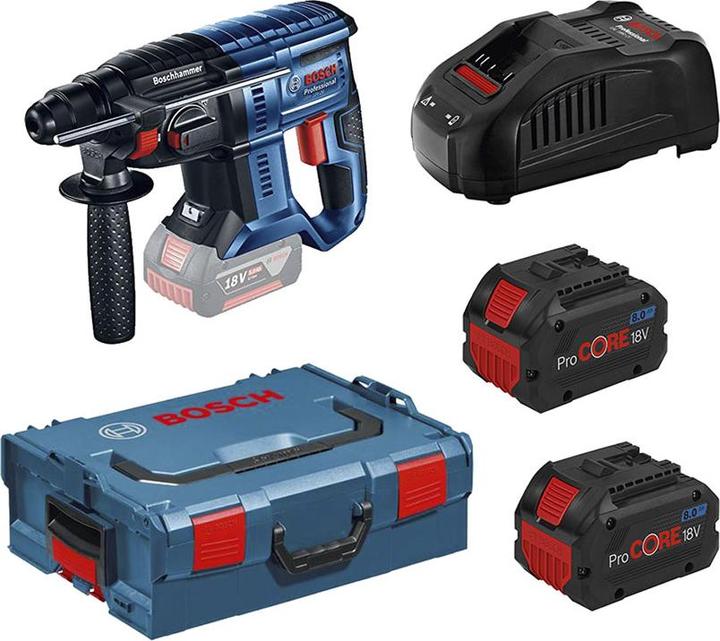 Actual product image Bosch Professional Bosch Bohrhammer GBH 18V-20, 2 x 8.0Ah ProCORE Akku, inkl. Koffer (Rechargeable battery operated)