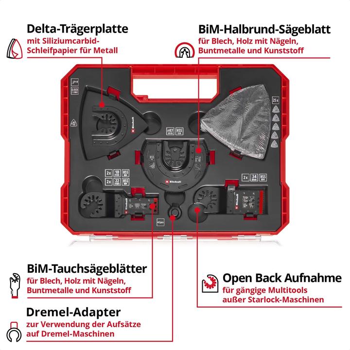 Produktbild Einhell Multitool-Set, 708135, XL-PLUS-Case, 35-teilig