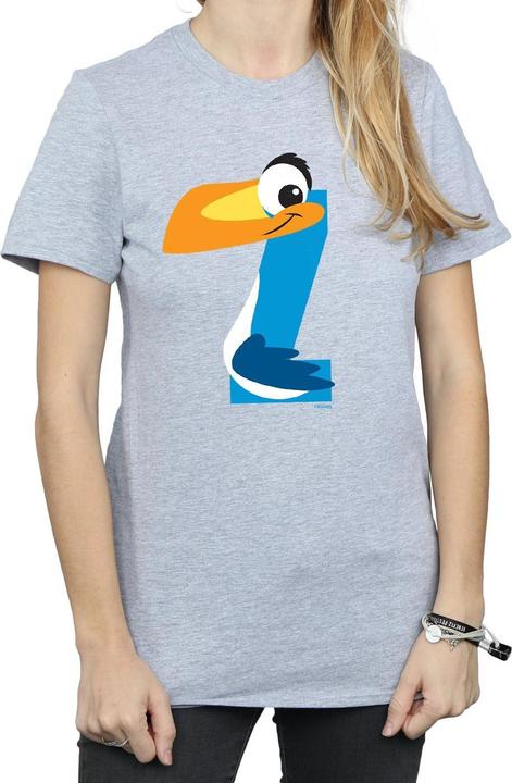Actual product image Disney Womens/Ladies Alphabet Z Is For Zazu Cotton Boyfriend T-Shirt (XL)