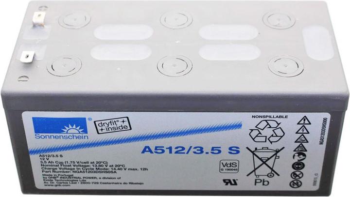 Produktbild Tadiran Akku Dryfit A512/3.5S, VdS-Nr. G190045 (12 V, 3.50 Ah)