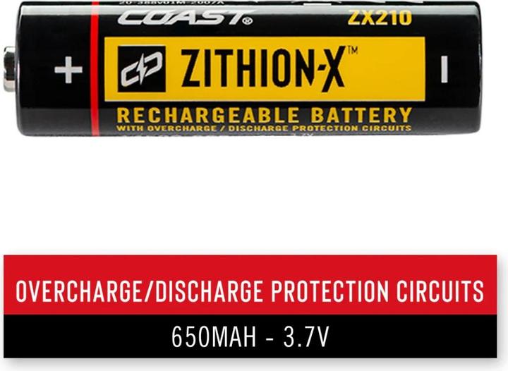 Actual product image Coast ZX210 rechargeable battery for HX5 and HP1
