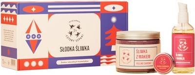 Immagine prodotto Mydlarnia Cztery Szpaki Peeling alla prugna dolce 250ml, Balsamo labbra alla prugna e al cardamomo 15ml, Super Light