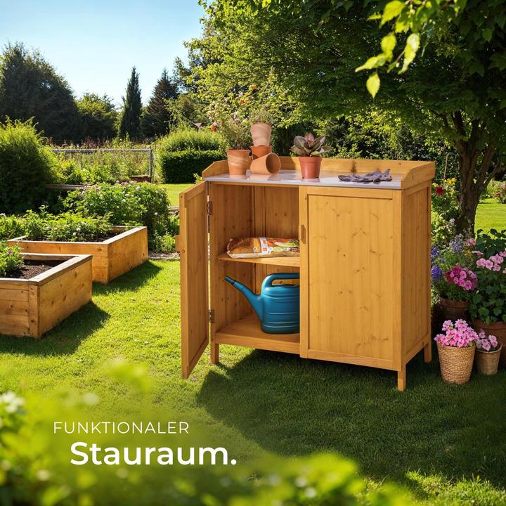 Produktbild tectake Pflanztisch mit Unterschrank