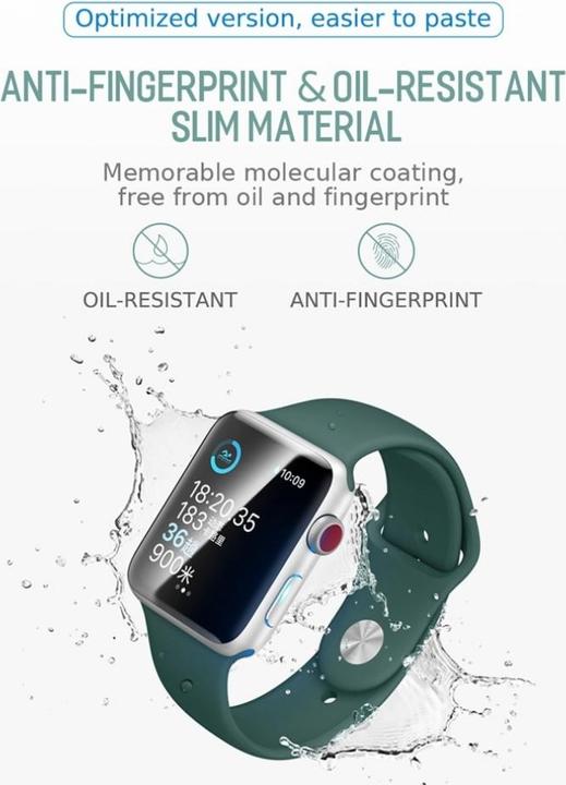 Produktbild Rock Hydrogel Apple Watch 38 mm Screen Protector Folie 0.15 mm 2er Pack Set