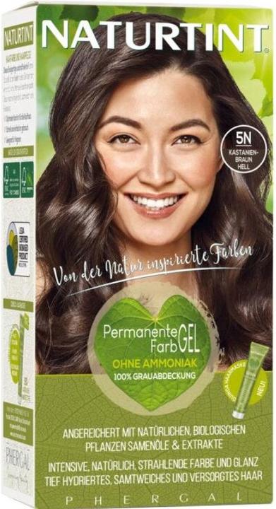 Naturtint Permanent Hair Color Gel 5N Chestnut Brown Light Without Ammonia (5N Chestnut brown light without ammonia)