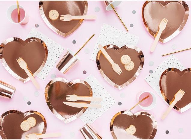 Actual product image Partydeco Paper plate heart (6 x)