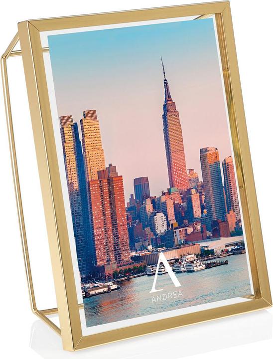 Image du produit Andrea Cadre photo doré 15x20 cm avec effet 3D (15 x 20 cm)