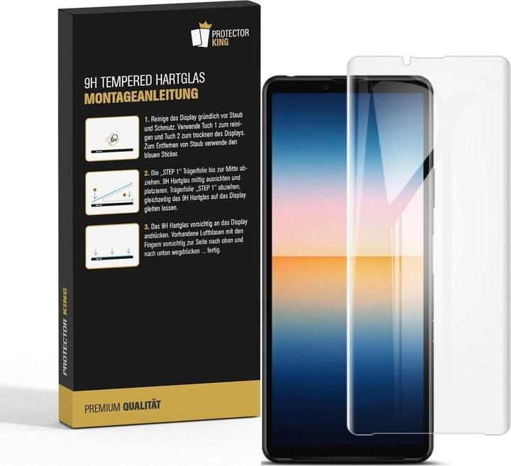 Actual product image Protectorking 3x real tempered 9H armoured glass 3D CLEAR (1 Piece, Sony Xperia 10 III)