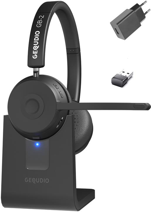 Gequdio Bluetooth Headset GB-2 mit Ladestation,USB,Netzteil (Kabellos)