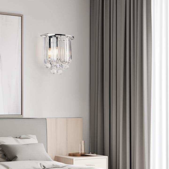Actual product image Lux.Pro Wall light Alnwick set of 2 E14 chrome coloured (E14)