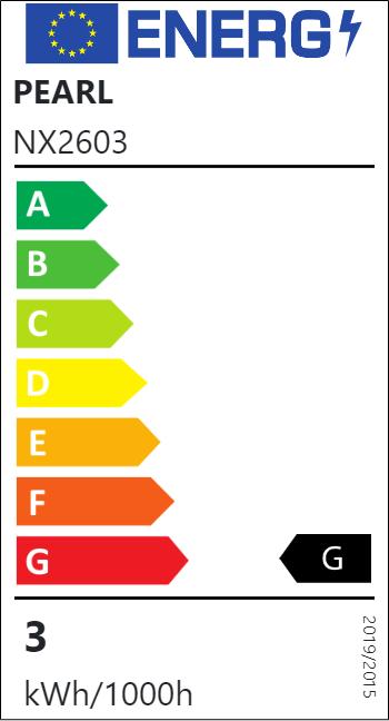 Etichetta energetica Pearl Spot LED in plastica high-tech (E27, 3 W, 200 lm, 1 x, A)