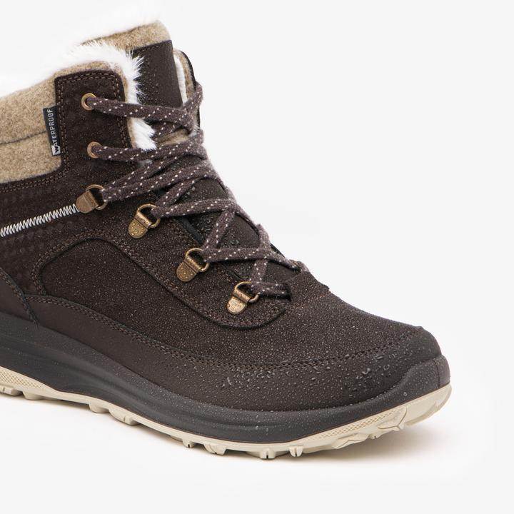 Actual product image Quechua Winter shoes ladies leather warm waterproof half high winter hiking - SH900 (39)