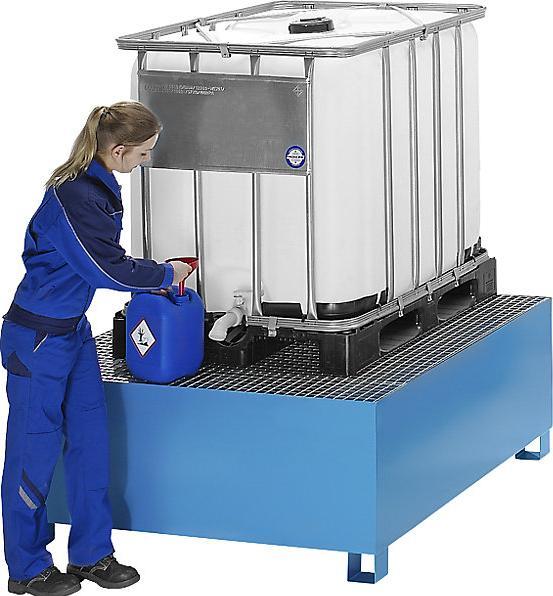 Actual product image eurokraft basic Steel sump tray for tank container IBC/KTC (1100 l)