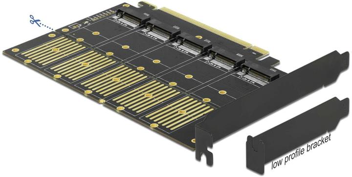Image du produit Delock Adaptateur de bus hôte PCI-ex16v3 - 5xM.2 Key-B, SATA