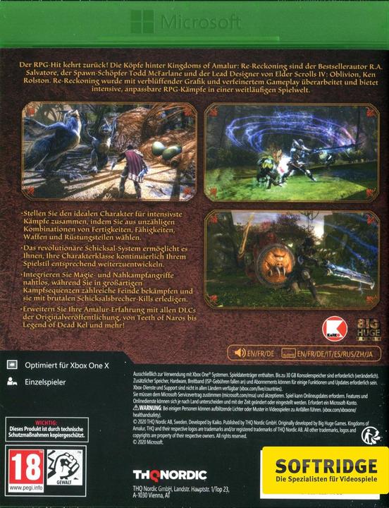 Produktbild THQ Kingdoms of Amalur Re-Reckoning (Xbox One X, Xbox Series X, EN)