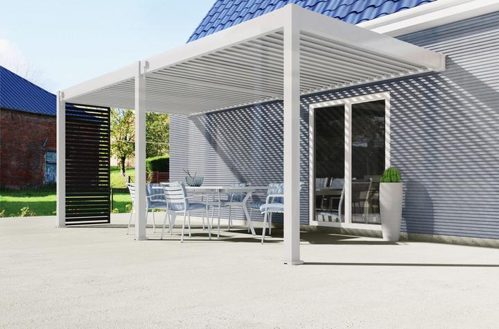 Immagine prodotto Weide Pergola a parete Deluxe Plus 3,6x5,3m Bianco (360 cm, 530 cm)