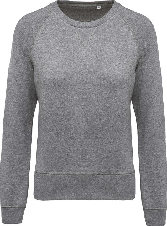 Kariban Damen Sweatshirt mit Rundhalsausschnitt aus Bio-Baumwolle
