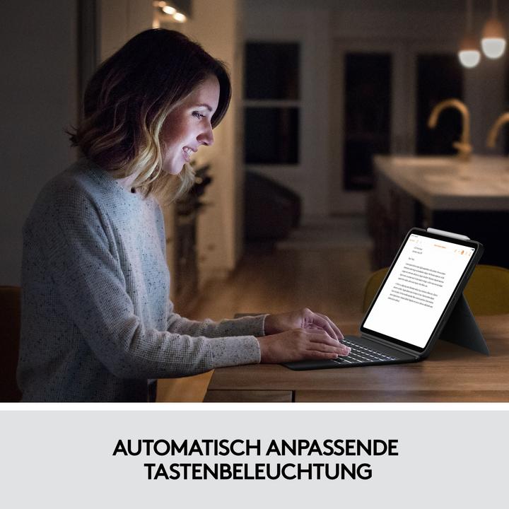 Produktbild Logitech Combo Touch (CH, iPad Pro 12.9 2021 (5. Gen), iPad Pro 12.9 2022 (6. Gen))