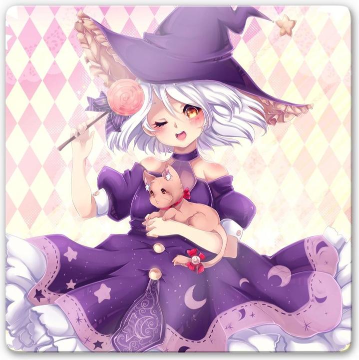 Image du produit Trenddeko La Doll Blanche - Little Witch (50 x 50 cm)