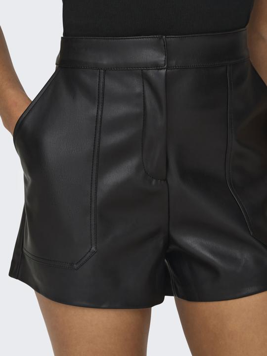 Produktbild Only Baggy Fit Mittlere Taille Shorts Kunstledershorts (XL)