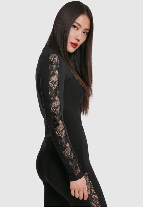 Actual product image Urban Classics Ladies Lace Striped LS (4XL)