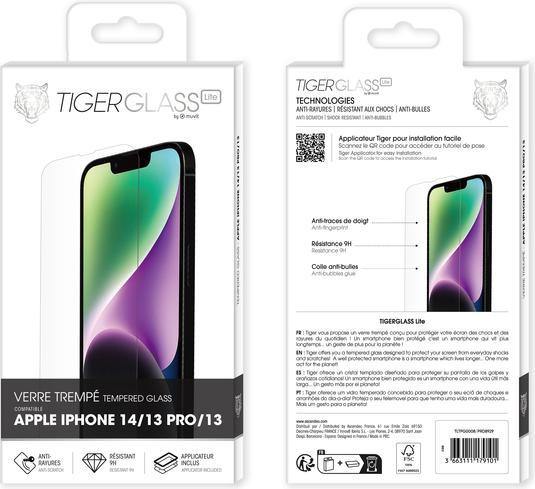 Actual product image Tiger Scratch-resistant glass film (1 Piece, Apple iPhone 14)