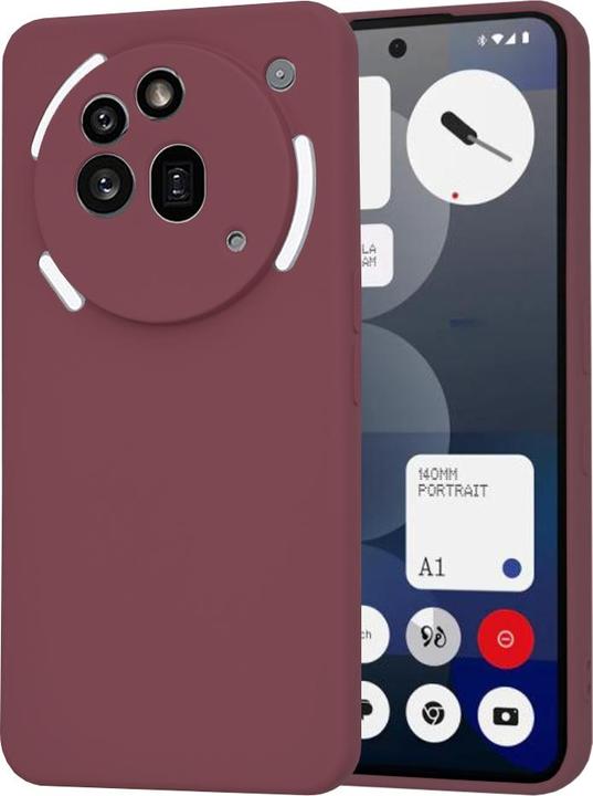 Actual product image Techsuit - SoftFlex - Nothing Phone (3a) Pro - Plum Red (Nothing Phone (3a) Pro)