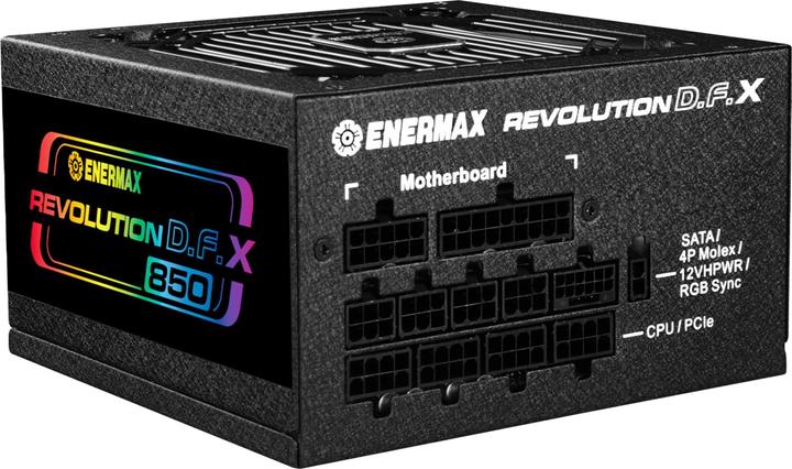 Immagine prodotto Enermax Revolution D.F. X ARGB ATX3.0 PCI-e 5.0 Alimentatore PC 850W 80Plus Gold Full Modular 2X 12VHPWR (850 W)