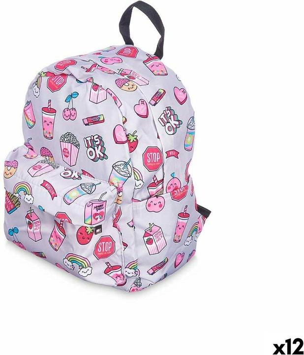 Actual product image Pincello School Bag 585 Multicolour 28 x 12 x 22 cm Rainbow (12 Units)