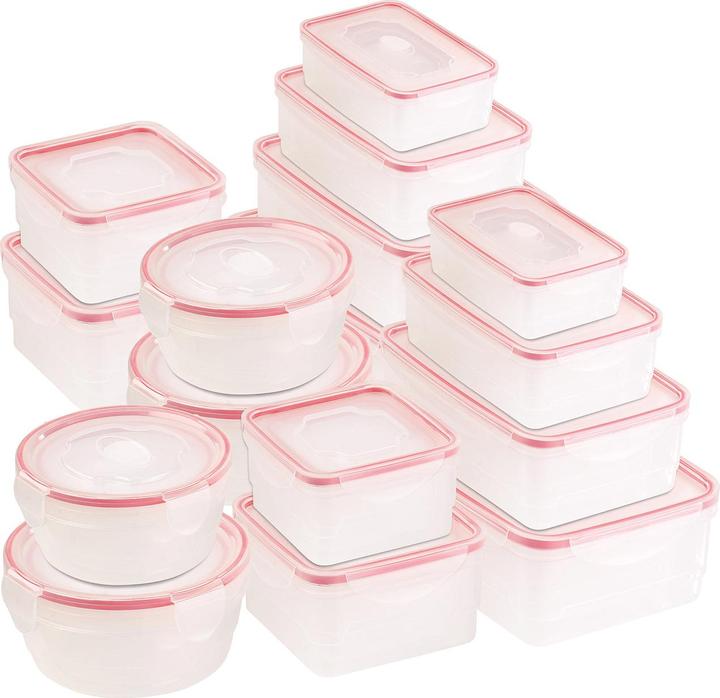 Immagine prodotto Rosenstein & Söhne Set di 2 8 contenitori per alimenti con coperchio a clip, senza BPA