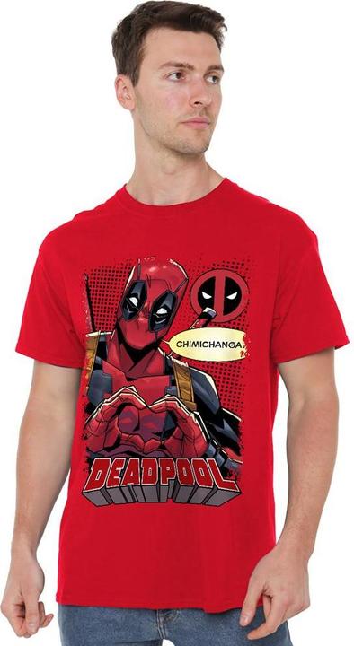 Actual product image Deadpool Mens Chimichanga Heart T-Shirt (4XL)