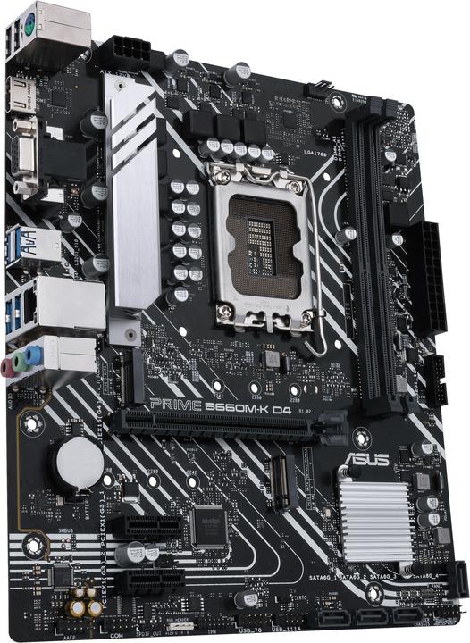 Immagine prodotto ASUS Scheda madre|Intel B660|LGA1700|MicroATX|Memoria DDR4 (LGA 1700, Intel B660, mATX)