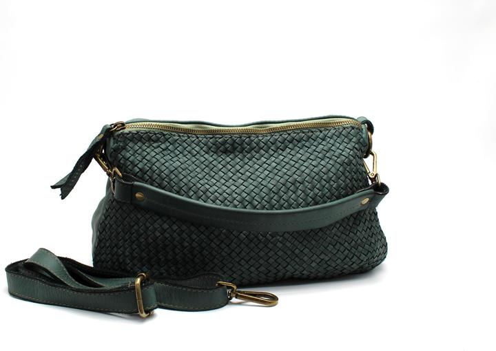 Actual product image Only-Bags.Store Leather bag, soft leather shoulder bag, woven leather handbag
