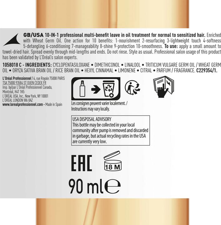 Image du produit L'Oréal Professionnel Huile réparatrice absolue (90 ml)
