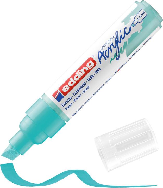 Produktbild Edding Acrylmarker (Verkehrsgelb, Enzianblau, Sonnengelb, Türkis, Telemagenta, 10 mm, 5 x)