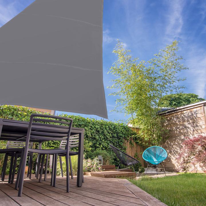 Actual product image Relaxdays Grey Triangular Shade Sail (400 x 340 x 0.5 cm)