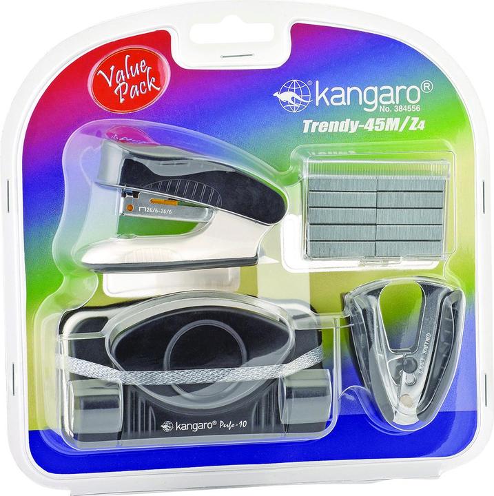 Immagine prodotto Kangaro SET cucitrice TRENDY-45M/Z4 NERO KAT45MZ4-05 (15 lamelle)