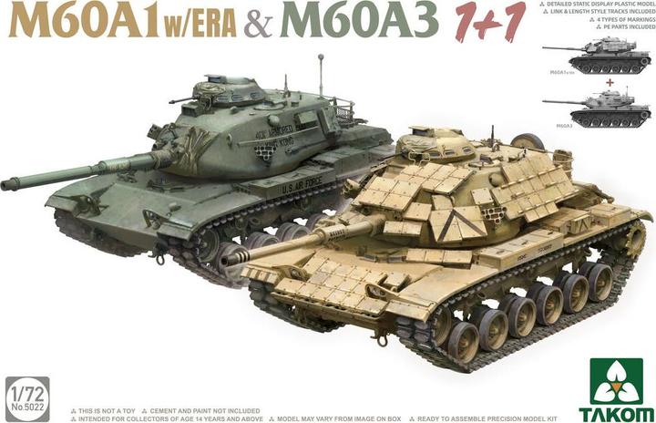 Actual product image Takom M60A1 w/ERA & M60A3 1+1
