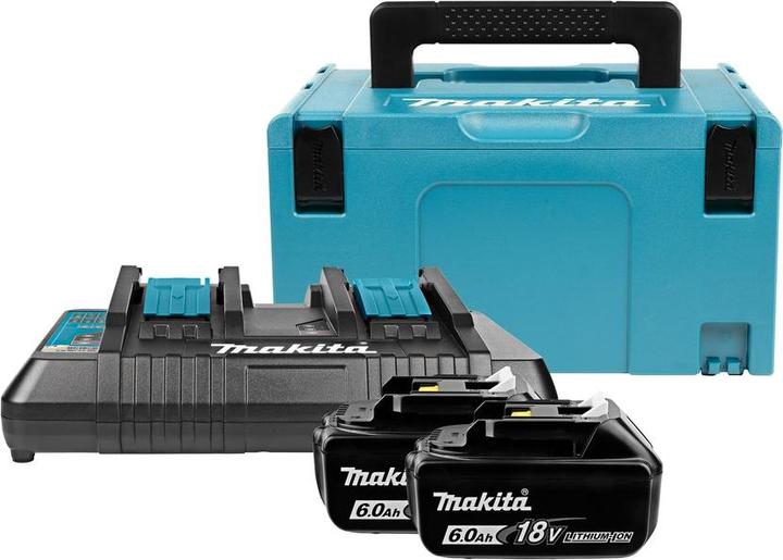 Actual product image Makita Energy Kit 198077-8 2x BL1860B + DC18RD (18 V)