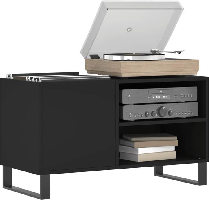 Produktbild VidaXL Plattenschrank Schwarz 85x38x48 cm Holzwerkstoff, Farbe