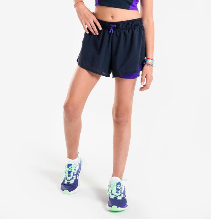Produktbild Kiprun Laufshorts Mädchen atmungsaktiv - Dry+ 900 dunkelblau/lila (14, 15, 16)