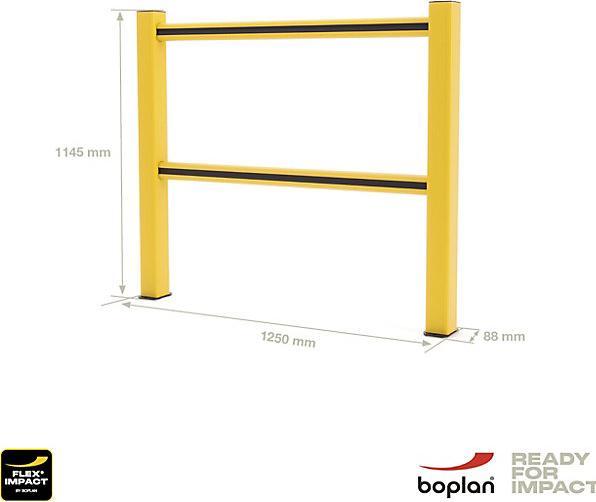 Immagine prodotto kaiserkraft Barriera modulare FLEX IMPACT, montanti gialli - traverse gialle/nere, larghezza