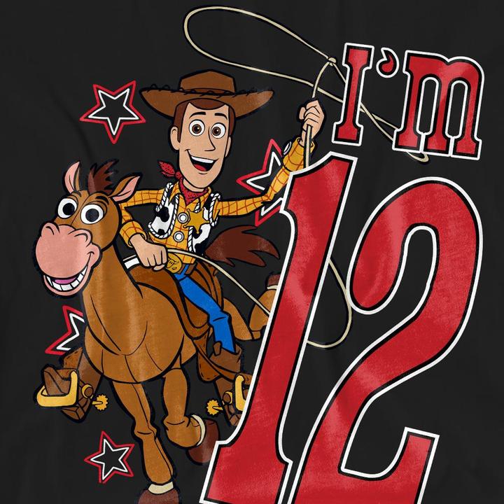 Actual product image Toy Story Unisex Adult I'm 12 Woody Birthday T-Shirt (XL)