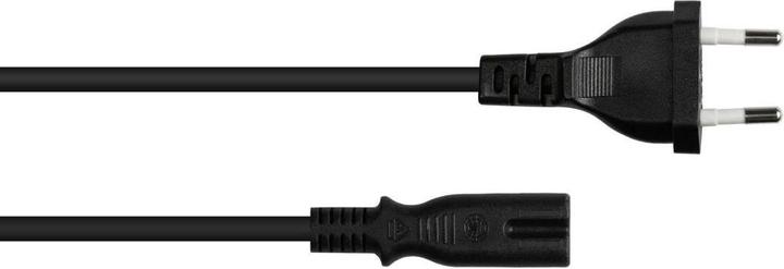 Produktbild Varia Euro-Netzkabel Euro-Stecker Typ C an C7Euro 8 Buchse, schwarz, 0,75mm, 3m - 5er (3 m)