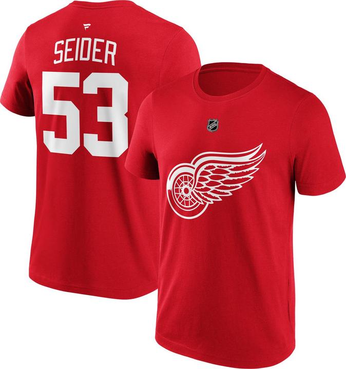 Actual product image Fanatics Detroit Red Wings N&N Graphic T-Shirt Seider 53 L (L)