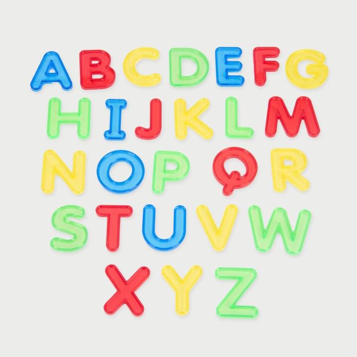 TickiT Set of 26 colored, semi-transparent acrylic capital letters