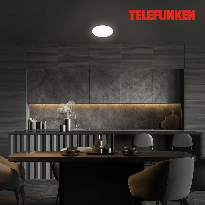 Produktbild Telefunken LED Einbauleuchte IP23 dimmbar WiFi RGBW 6W 600 lm warmwei - tageslichtwei rund wei 12/110 mm (600 lm)